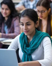 Studen Studing in class