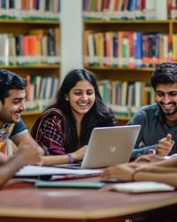 group-students studying